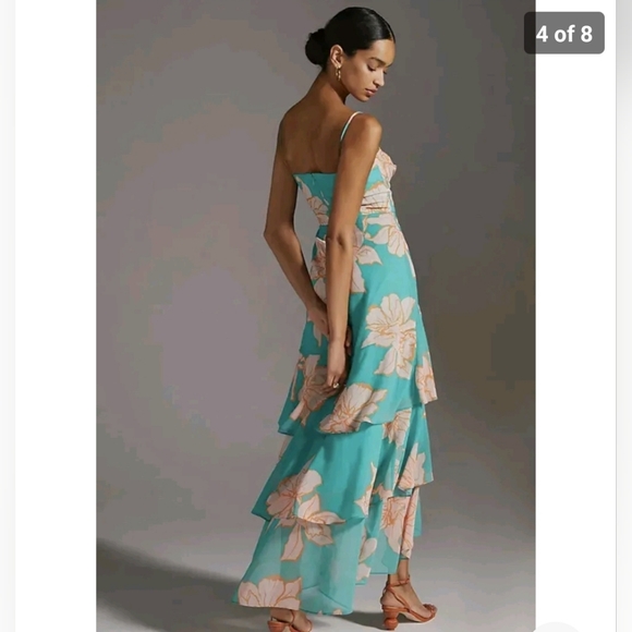 Anthropologie Hutch Floral Tiered Maxi Dress Size 0 - Picture 4 of 8